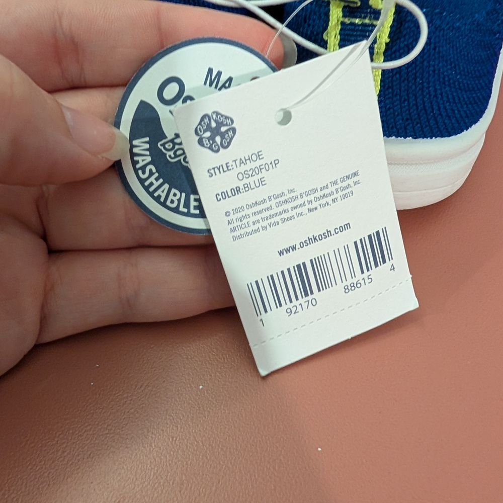 NWT OshKosh B'Gosh Toddler Boys Blue Tahoe Water Friendly Sneaker in Size 8 - Picture 6 of 9